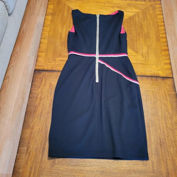 Muse Black Dress with Pink & Beige Ribbon Detail - Picture 6 of 13